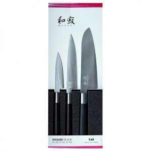 Набор ножей 3 шт, "Васаби black", KAI item