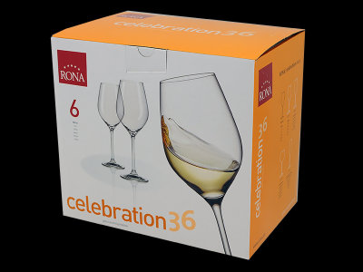 Бокалы для вина "Celebration - Золтые пирамиды" 360 мл, 6 шт, Rona item