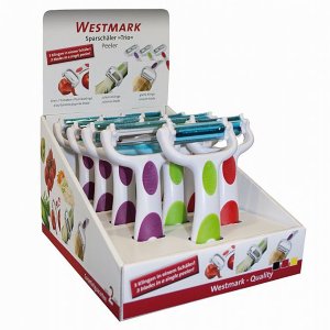 Овощечистка с тремя поворотными лезвиями, Plastic tools, Westmark item