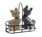 Набор солонка и перечница на подставке "Kidcat", Efya Deco Набор солонка и перечница на подставке "Kidcat", Efya Deco