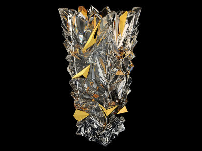Ваза "Glacier Gold", Bohemia Jihlava item