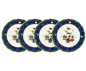 Набор тарелок 21 см, 4 шт "Blue Christmas", PORCELANA BOGUCICE item