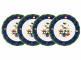 Набор тарелок 21 см, 4 шт "Blue Christmas", PORCELANA BOGUCICE item