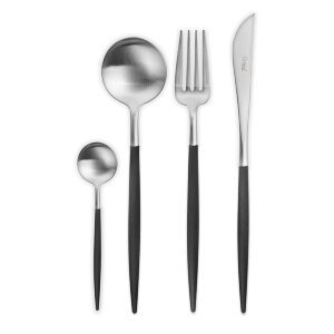 Набор столовых приборов 24/6, с серыми ручками, "GOA matte grey", Cutipol item