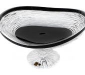 Фруктовница чёрная, 33 см, цветной хрусталь, Aurum Crystal