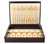Набор столовых приборов 24/6 "Moon Gold" матовый, Cutipol