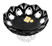 Вазочка на ножке чёрная, 12 см, цветной хрусталь, Aurum Crystal