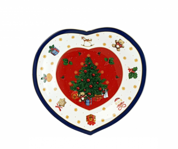 Блюдо-сердце "Red Christmas", PORCELANA BOGUCICE item