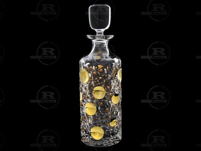 Штоф "Lisboa" золотые шары, Bohemia Jihlava item