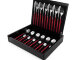 Набор столовых приборов 24/6, с красными ручками, "MIO matte red", Cutipol item