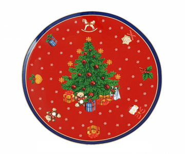 Блюдо для торта 28 см "Red Christmas", PORCELANA BOGUCICE item