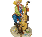 Статуэтка "Клоун с контрабасом", Venere Porcellane d'Arte Статуэтка "Клоун с контрабасом", Venere Porcellane d'Arte