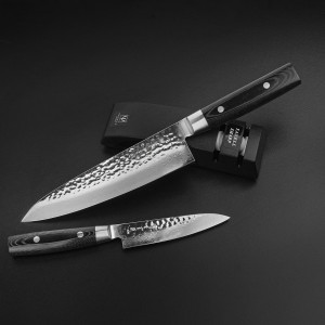 Набор из 2-х кухонных ножей с точилкой, ZEN (37 слоев) дамасская сталь, Yaxell item