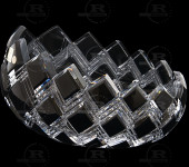 Салатник хрустальный 25.5 см Harlequin (Арлекин), черный, Aurum Crystal s.r.o.