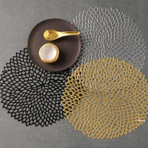 Салфетка подстановочная, винил, Gunmetal "Pressed dahlia", Chilewich item
