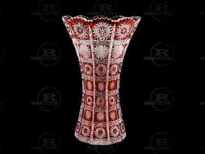 Ваза хрустальная 25.5 см Paula, рубин, Aurum Crystal s.r.o. item