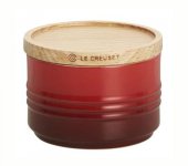 Маленькая банка для хранения с деревянной крышкой, Le Creuset