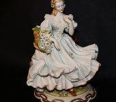Статуэтка "Весна" (дама с цветами), Porcellane Principe