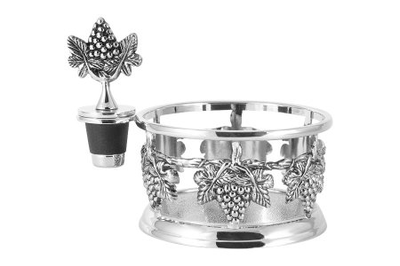 Подставка для бутылки Винтаж, пробка, нерж.сталь item