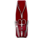 Набор маникюрный, 4 пред. в кожаном футляре, красный, "Manicure sets", Wuesthof Набор маникюрный, 4 пред. в кожаном футляре, красный, "Manicure sets", Wuesthof