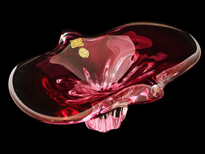 Салатник "Ruby" 32 см, гутинское стекло, Egermann item