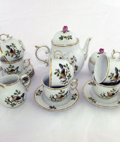 Чайный сервиз "Птички", Hollohaza Porcelain 