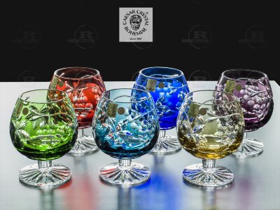 Набор бокалов для бренди "Виноград", 6 шт, Caesar Crystal Bohemiae item