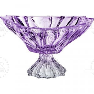 Салатник на ножке PLANTICA фиолетовый, Aurum Crystal s.r.o. item