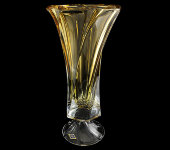 Ваза на ножке 40 см "Светла - Моцарт", амбер, Aurum Crystal s.r.o.