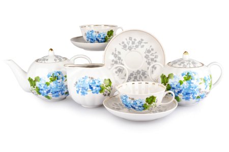 Чайный сервиз 15/6 "Тюльпан - Голубая герань", Дулёвский фарфор item