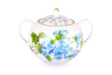 Чайный сервиз 15/6 "Тюльпан - Голубая герань", Дулёвский фарфор item