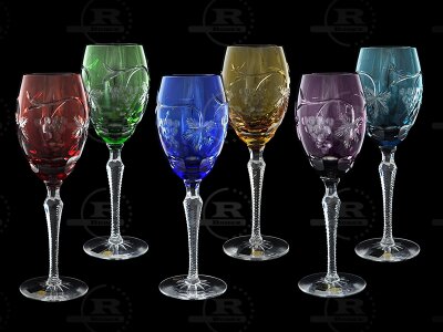 Набор бокалов для вина "Виноград", 6 шт, Caesar Crystal Bohemiae item