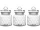 Набор из 3-х банок для сыпучих продуктов Решётка в подарочной упаковке item