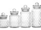 Набор из 4-х банок для сыпучих продуктов Решётка в подарочной упаковке item