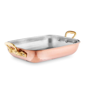 Блюдо прямоугольное с бронзовыми ручками "Historia decor", 32х24 см, Ruffoni item