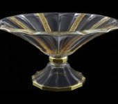 Салатник на ножке 34 см "Lilit Golden Black", Vaclav Ruzicka