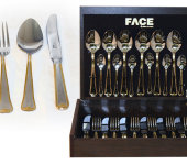 Набор столовых приборов 24/6 "Falperra Gold", Face Набор столовых приборов 24/6 "Falperra Gold", Face