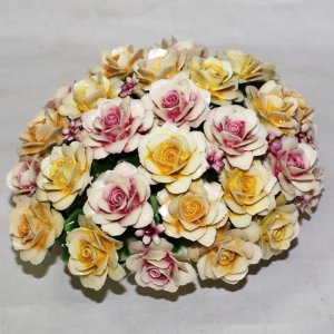 Декоративная корзина с розами, Artigiano Capodimonte item