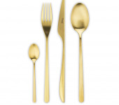 Набор столовых приборов 24/6, матовая позолота, ICON Matte Gold Brushed, Cutipol
