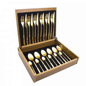 Набор столовых приборов 24/6, матовая позолота, ICON Matte Gold Brushed, Cutipol item