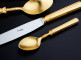 Набор столовых приборов 24 предмета, матовая позолота, LINE Matte Gold Brushed, подарочная упаковка, Cutipol item