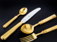 Набор столовых приборов 24 предмета, матовая позолота, LINE Matte Gold Brushed, подарочная упаковка, Cutipol item