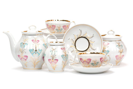 Чайный сервиз 15/6 "Белый лебедь - Фантазия", Дулёвский фарфор item