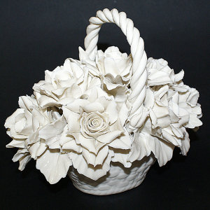 Декоративная корзина с розами, Artigiano Capodimonte item