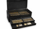 Набор столовых приборов 72 предмета на 12 персон, матовая позолота, LINE Matte Gold Brushed, подарочная упаковка, Cutipol item