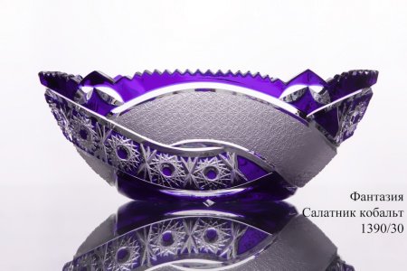 Салатник "Фантазия", 1390/30, кобальт, Arnstadt Kristall item