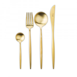 Набор столовых приборов 24/6 с матовой позолотой, MOON Gold Brushed, подарочная упаковка, Cutipol item