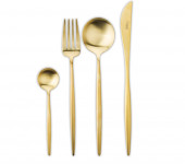 Набор столовых приборов 24/6 с матовой позолотой, MOON Gold Brushed, подарочная упаковка, Cutipol