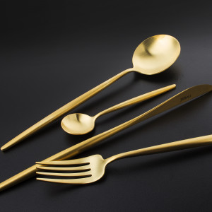 Набор столовых приборов 24/6 с матовой позолотой, MOON Gold Brushed, подарочная упаковка, Cutipol item