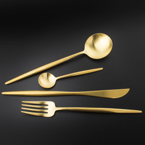 Набор столовых приборов 24/6 с матовой позолотой, MOON Gold Brushed, подарочная упаковка, Cutipol item